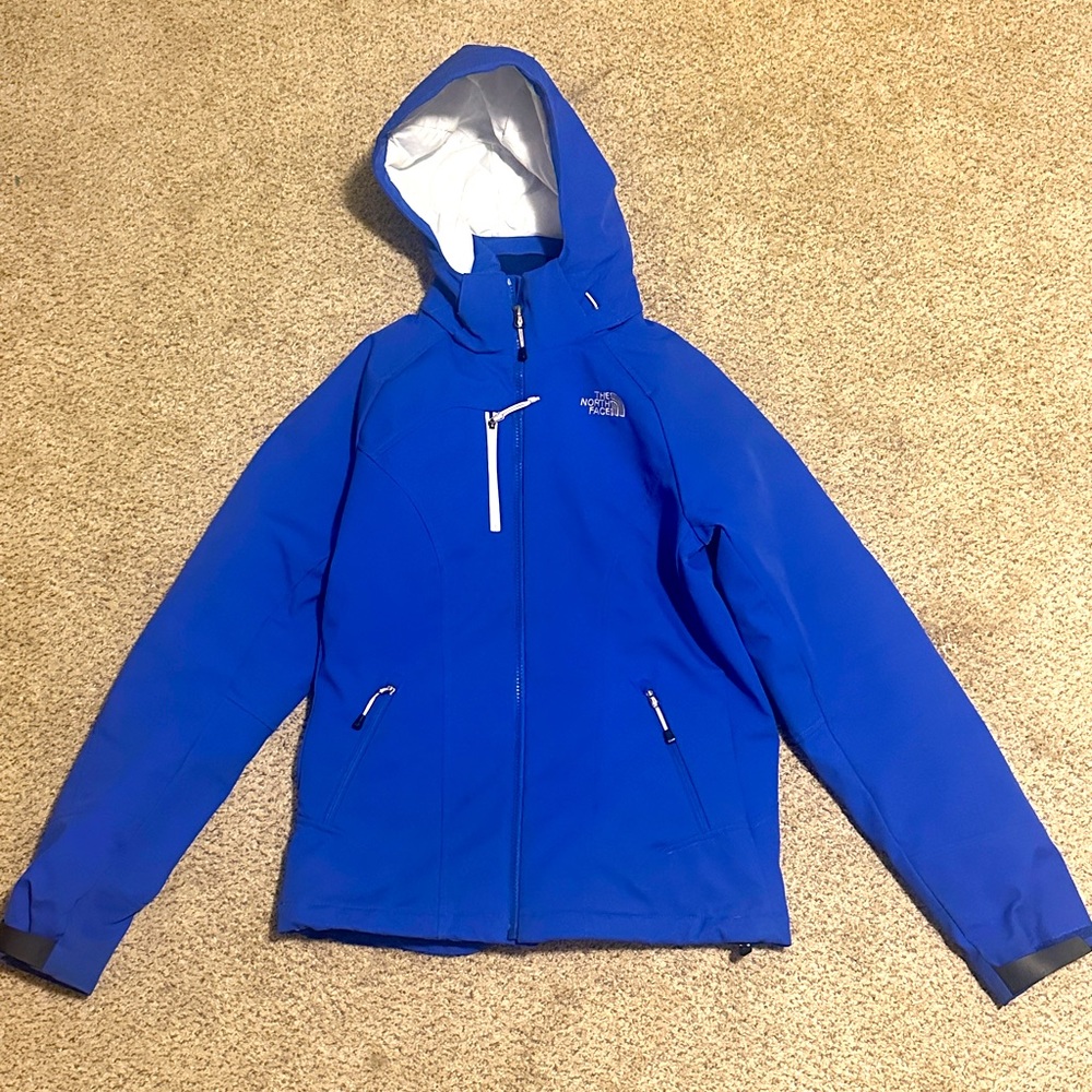The North Face Woman’s Size Small Blue Jacket w/ Hood Full Zip/ Primaloft